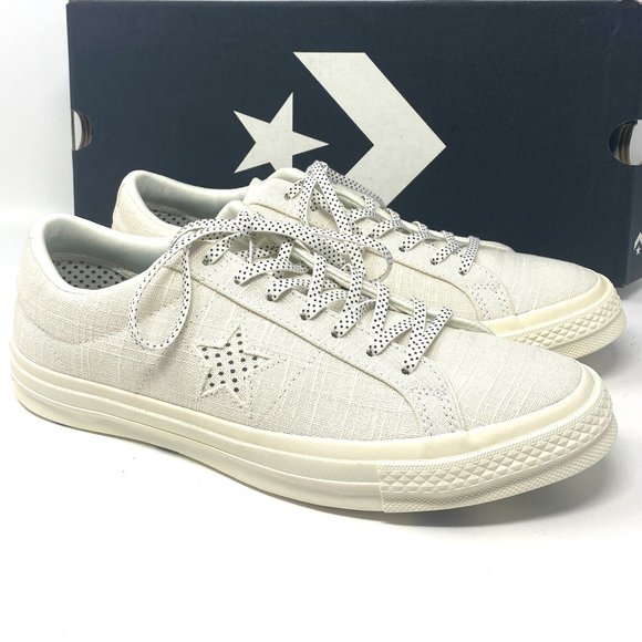Converse 🔥SALE!🔥160622C One Star OX White Black Egret Canvas Sneaker Mens Size